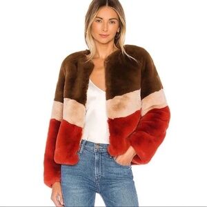 Apparis Cropped Faux Fur Jacket